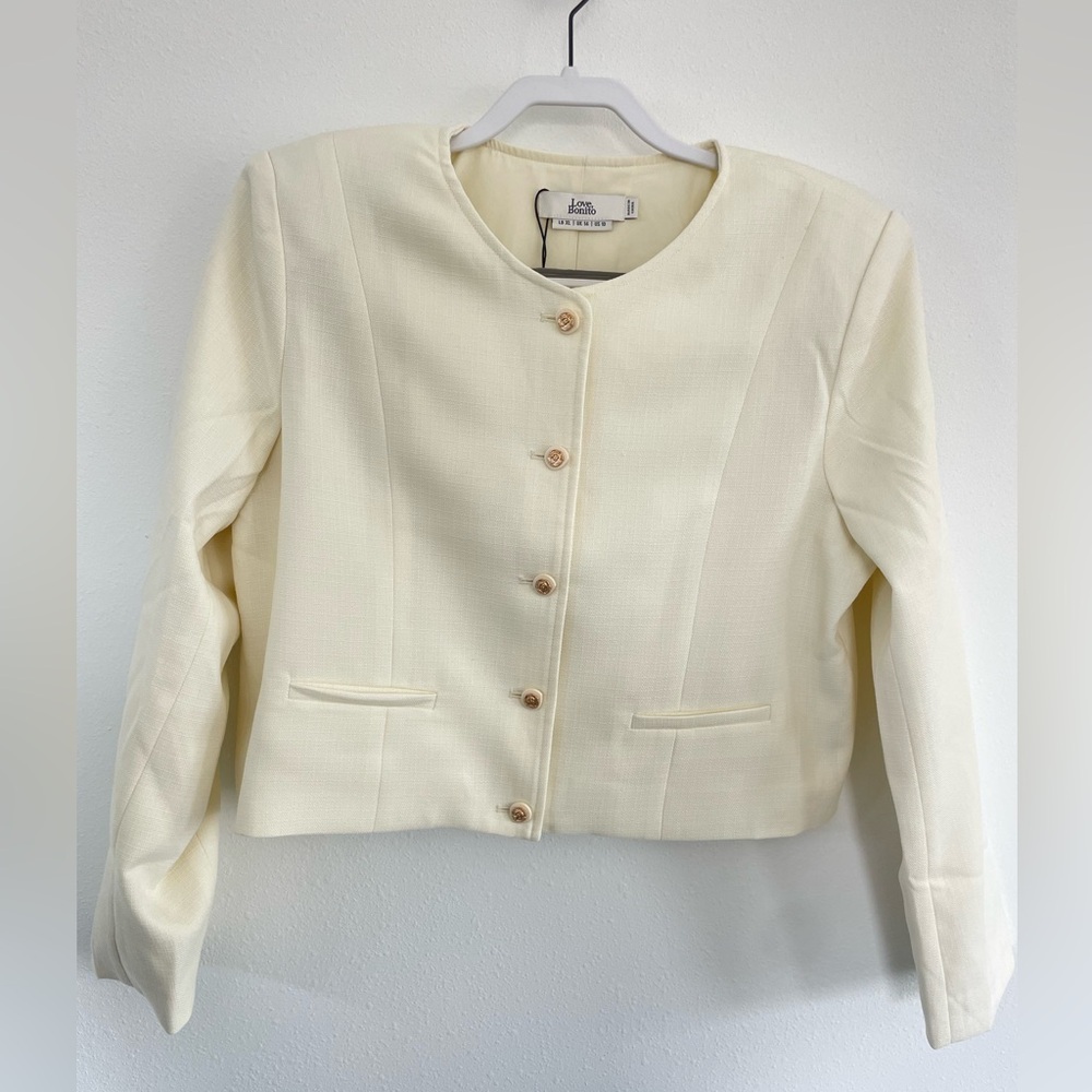 Love Bonito Elegant Ivory Short Jacket